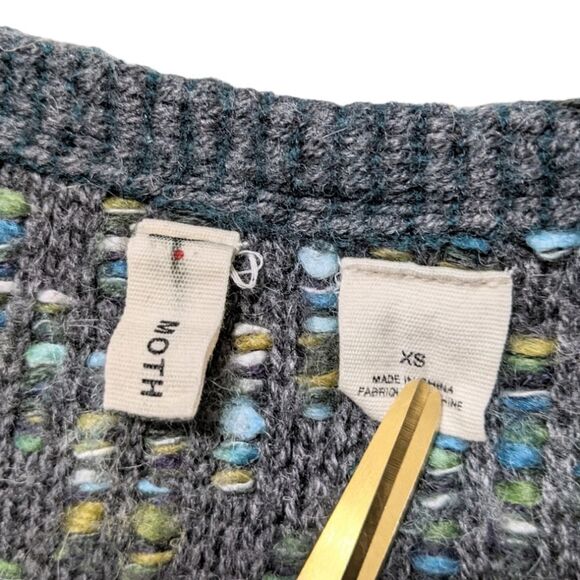 Anthropologie MOTH Keavy Jacquard Sweater Jacket XS - Picture 4 of 8